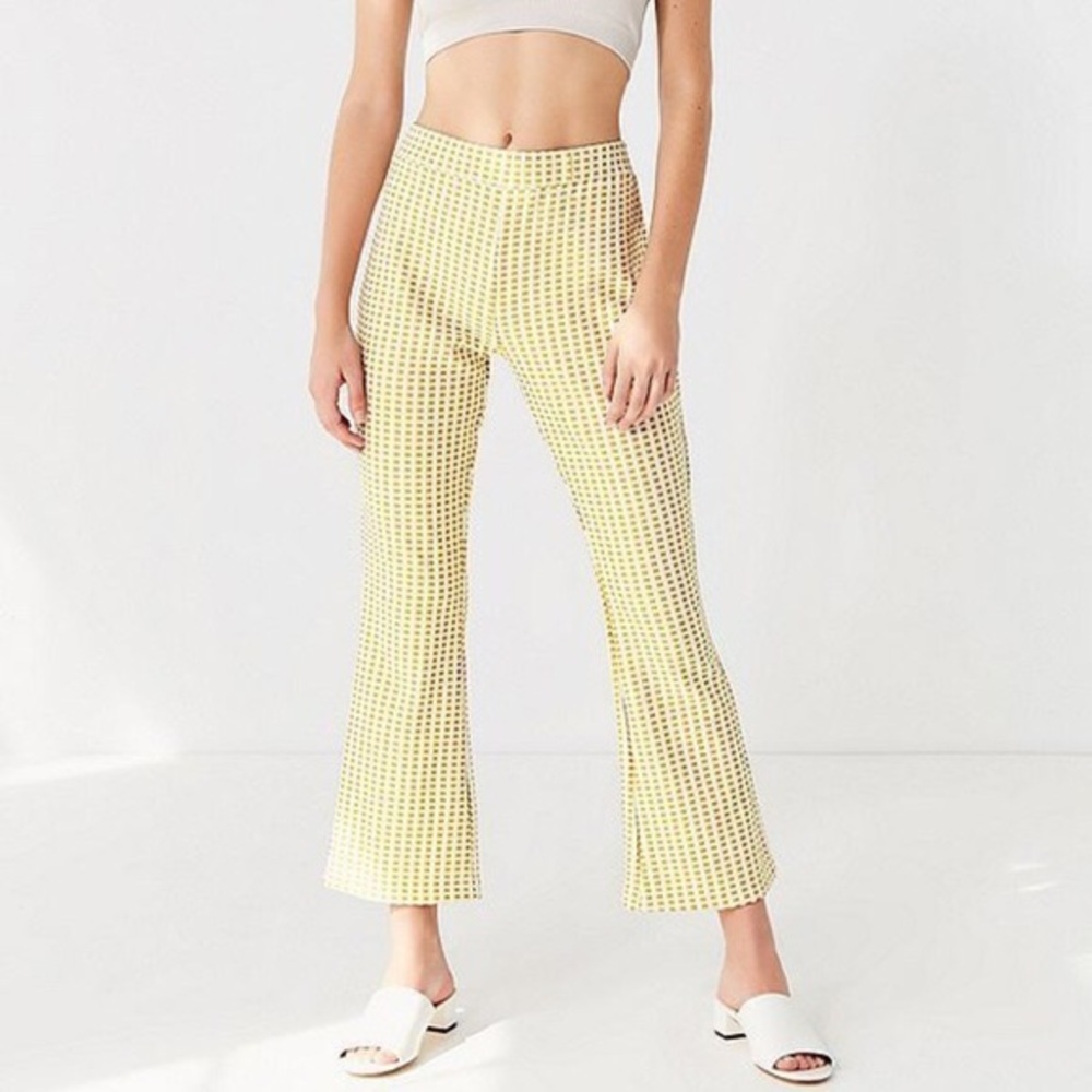 yellow plaid urban outfitters pants